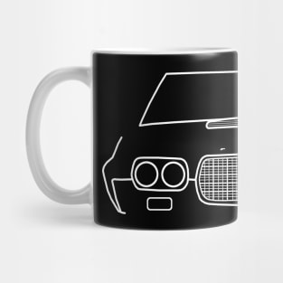 1972 Ford Gran Torino classic car outline graphic (white) Mug